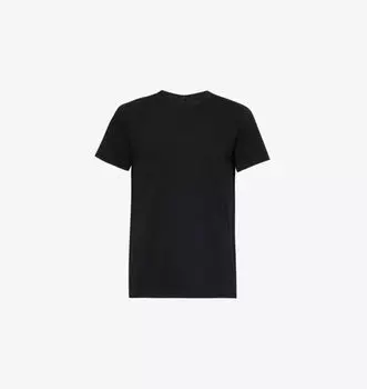 Футболка свободного кроя из хлопкового трикотажа с круглым вырезом Rick Owens, черный
