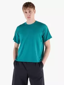 Футболка свободного кроя из мериноса John Smedley, цвет Oceanteal/Misty Rose