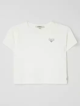 Футболка свободного кроя из органического хлопка Garcia, молочный