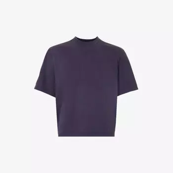 Футболка свободного кроя из органического хлопка с эффектом потертости Entire Studios, черный