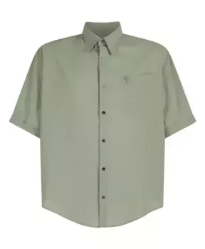 Футболка свободного кроя из шерсти мериноса Ami Paris, зеленый