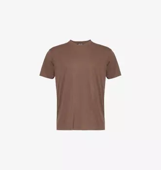 Футболка свободного кроя из тканого материала с фирменной вышивкой и короткими рукавами Tom Ford, зеленый