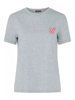 Футболка свободного кроя Maria 17155082 Pieces, серый