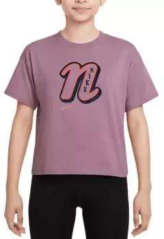 Футболка свободного кроя Nike Sportswear для девочек, цвет Plum Dust