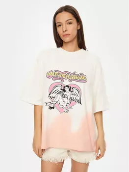 Футболка свободного кроя One Teaspoon, экрю