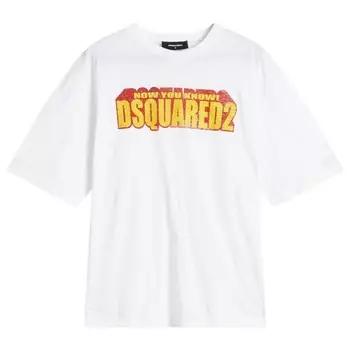 Футболка свободного кроя с 3D-логотипом Dsquared2, белый