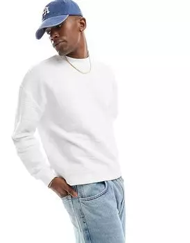 Футболка свободного кроя с длинными рукавами белого цвета ASOS DESIGN