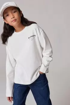 Футболка свободного кроя с длинными рукавами Underground Crew Smallsaints, белый