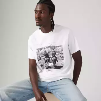 Футболка свободного кроя с коротким рукавом и графическим принтом Levi's, цвет Sunset Riders - White