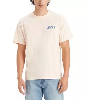 Футболка свободного кроя с короткими рукавами и рисунком Levi's, розовый