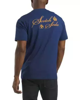 Футболка свободного кроя с короткими рукавами и логотипом Scotch & Soda, синий