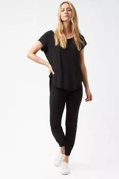 Футболка свободного кроя с короткими рукавами James Lakeland, черный