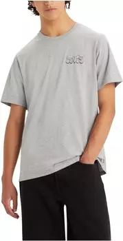 Футболка свободного кроя с короткими рукавами Levi's, цвет Broken Record Midtone Heather Grey