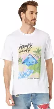 Футболка свободного кроя с короткими рукавами Levi's, цвет Bon Voyage Bright White