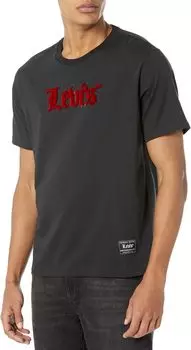 Футболка свободного кроя с короткими рукавами Levi's, цвет Olde English Caviar