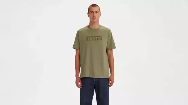 Футболка свободного кроя с короткими рукавами Levi's, зеленый