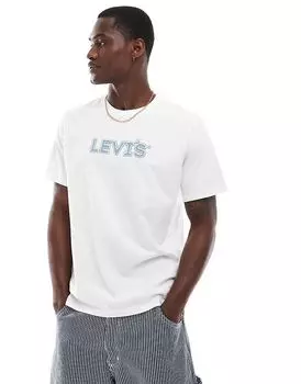 Футболка свободного кроя с логотипом белого цвета Levi's