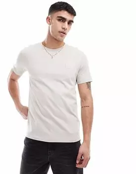 Футболка свободного кроя с логотипом BOSS Orange Tales бежевого цвета