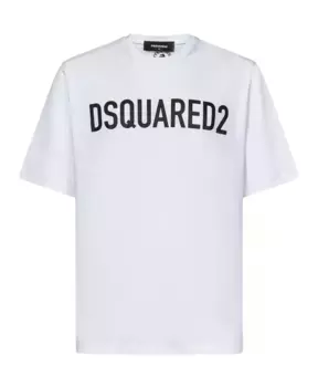 Футболка свободного кроя с логотипом Dsquared2, белый
