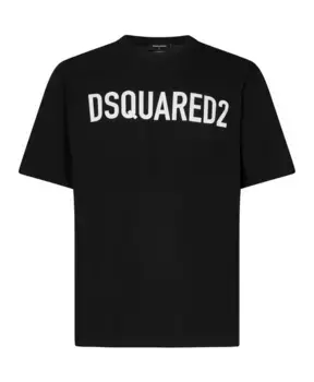 Футболка свободного кроя с логотипом Dsquared2, черный