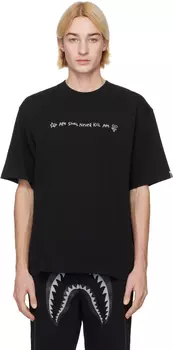 Футболка свободного кроя с нарисованным вручную логотипом BAPE