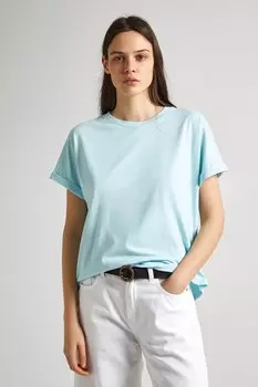 Футболка свободного кроя с овальным вырезом горловины Pepe Jeans London, синий