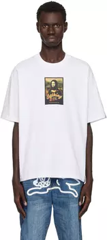 Футболка свободного кроя с принтом «Art» BAPE, белый