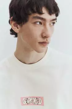 Футболка свободного кроя с принтом H&M, мультиколор