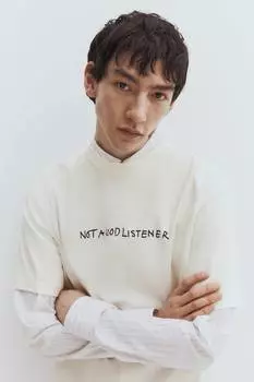 Футболка свободного кроя с принтом H&M, мультиколор
