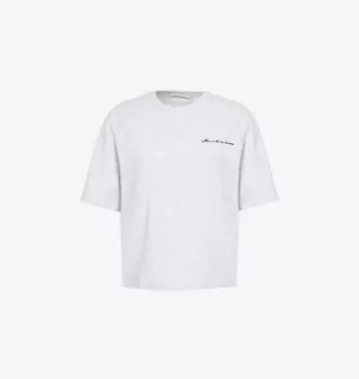 Футболка свободного кроя с вышитым текстом из хлопчатобумажной смеси The Couture Club, серый