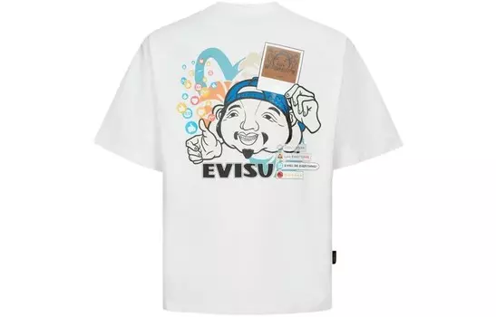 Футболка свободного кроя SS24 Godhead с принтом в стиле социальных сетей Evisu, черный