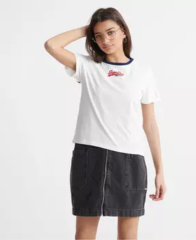 Футболка свободного кроя Superdry, белый