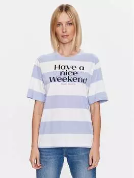 Футболка свободного кроя United Colors Of Benetton, синий