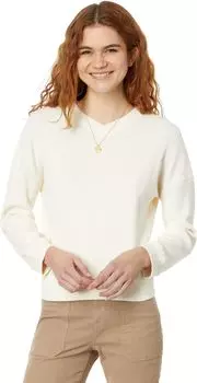 Футболка свободного кроя вафельной вязки Madewell, цвет Antique Cream