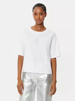 Футболка свободного кроя XW000102 AF10359 U0002 Armani Exchange, белый