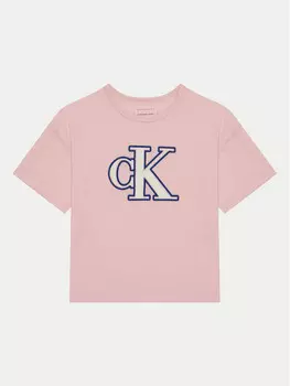Футболка свободного покроя Calvin Klein Jeans, розовый