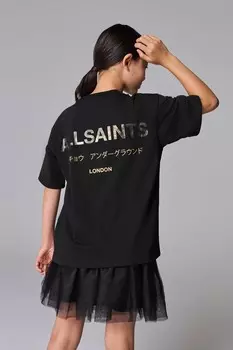 Футболка свободного покроя для девочек Underground Crew из 100% хлопка Smallsaints, черный