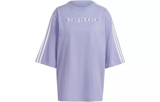 Футболка свободного покроя Sporty, фиолетовая Adidas Originals