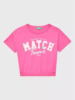 Футболка свободного покроя United Colors Of Benetton, розовый