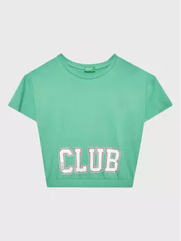 Футболка свободного покроя United Colors Of Benetton, зеленый