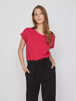 Футболка свободного покроя Vila, розовый