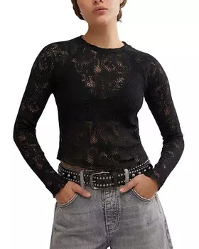 Футболка «Свободные люди на лугу» Free People, черный