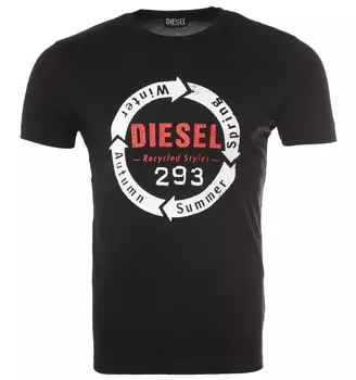 Футболка t diego c1 с графическим логотипом для homme en noir Diesel, черный