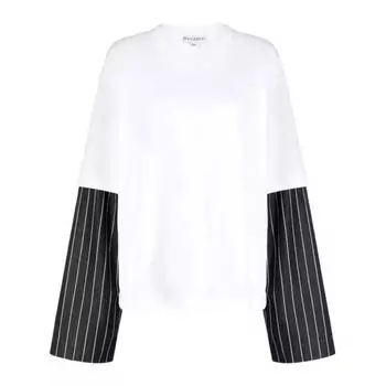 Футболка t-shirt contrast-sleeves /black J.W. Anderson, белый