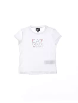 Футболка t-shirt in cotone bambina Ea7, белый