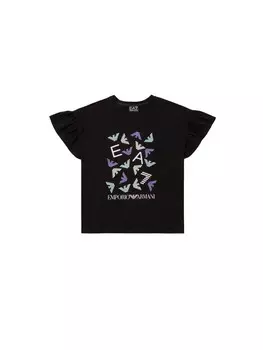 Футболка t-shirt logo series girl Ea7, черный