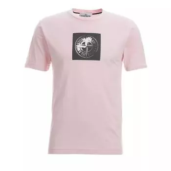 Футболка t-shirt mit druck Stone Island, серебряный