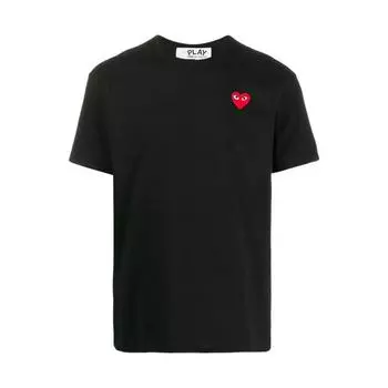 Футболка t-shirt mit play-herz black black Comme des Garons, черный