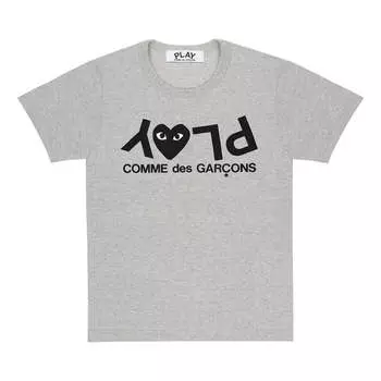 Футболка t-shirt with large logo 'grey' Comme Des Garcons Play, серый