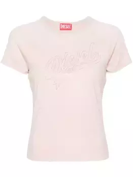 Футболка T-Vincie со стразами DIESEL, розовый